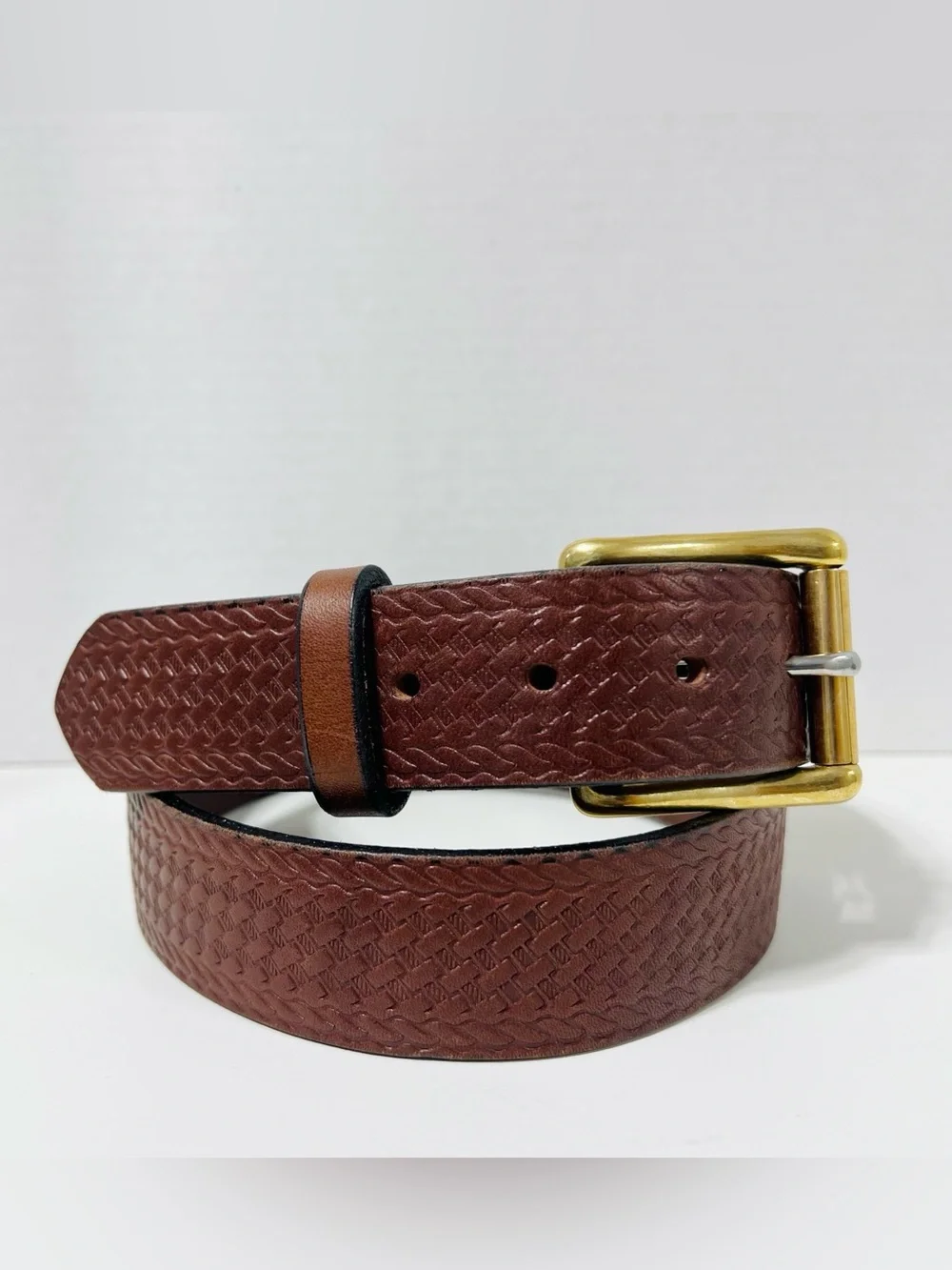 American Bench Craft 100% Leather Brown Western Men’s Belt